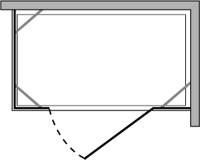 CN2F + CNPL : Porte pivotante avec deux parois latérales fixes (modulaire)